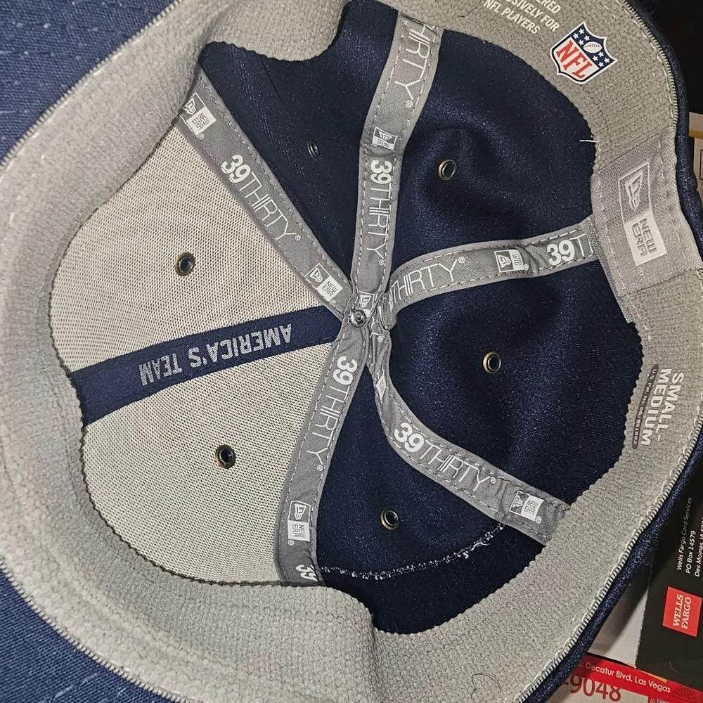 New Era Dallas Cowboys D Logo Sideline Navy/Gray SidePatch 39Thirty Hat size s/m